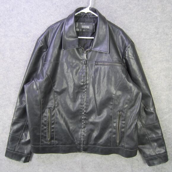 Kenneth Cole Reaction Jacket Mens 3XL Black Full Zip Collared Zipper Pockets - Picture 1 of 6